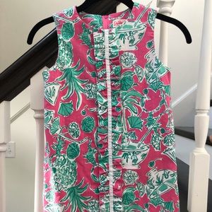 Lilly Pulitzer Pink Green Hotty Scorpion Dress 8